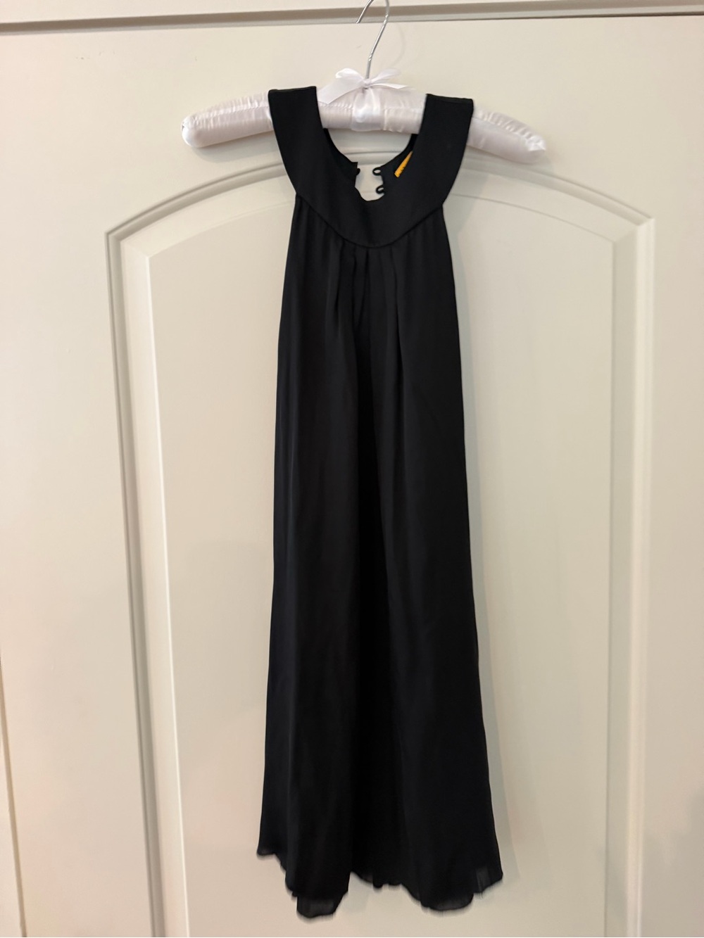 A+O Black Sleeveless Silk Mini Dress